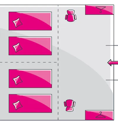 Skizze Superiorzelt für vier Personen